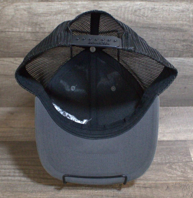Ward Wood Gray & Black Mesh Adjustable Snap Back Richardson Hat Cap Unisex Adult image 7