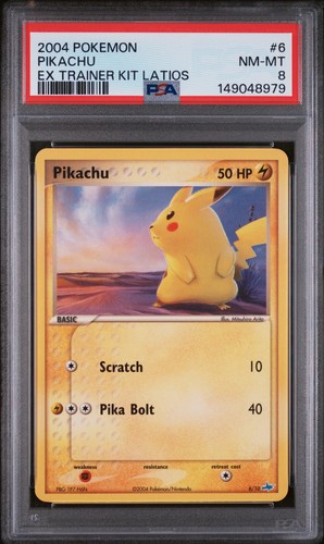 Pikachu graded PSA 8 for sale on eBay