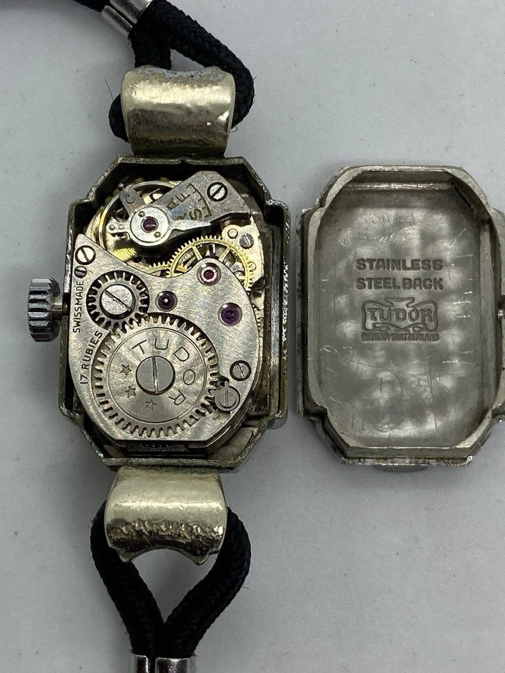 Vintage TUDOR by R0LEX Swiss Made Manual Wind Art Deco Ladies Watch Ticking - image 4 of 4