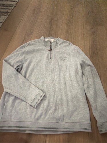Maglione Tommy Bahama grigio quarto di zip cotone XL - Foto 1 di 7