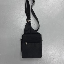 Travelon Crossbody Shoulder Bag Black Travel Organizer Pockets Anti Theft