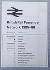BRITISH RAIL PASSENGER NETWORK MAP 1985 - 86 CLEAN AND CRISP COPY Trains Railway