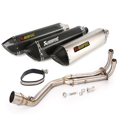 Slip On For Yamaha TMAX500 530 2008-2016 Exhaust 570mm Mufflers Header Link Pipe