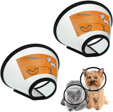 2 Pack Cat Cones to Stop Licking, Cat E Collar Pet Cone for Cats after Surgery,