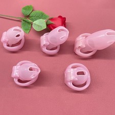 HT-V4 Male Resin Chasity Penis Cage 4 Rings Sissy Lockable Device Restraint BDSM