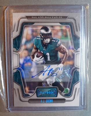 11/49 Jersey Match AJ Brown 2022 Panini Playbook Signature AUTO Patriots Eagles