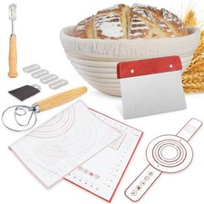 Banneton Bread Proofing Basket Sourdough Baking Supplies 9.8"Sourdough Kit