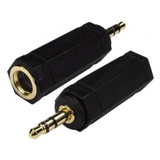 3.5mm Male Jack to 6.25mm Female Socket Adapter