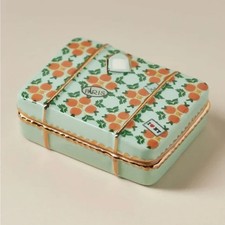New Antrhropologie Tiny Treasures Trinket Box- Bon Voyage Suitcase- Paris/NYC