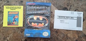 Caja Batman Nintendo NES con envoltura retr&aacute;ctil e insertos solo rara aut&eacute;ntica 