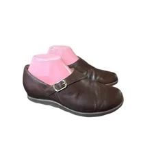 Dansko Marisa Flats Womens EU 38 US 8 Brown Leather Shoes Monk Strap Casual 