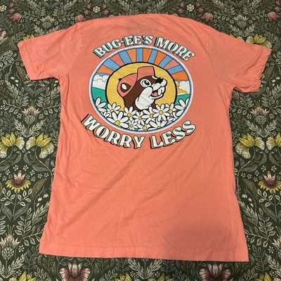 Buc-ee s Solid Floral-Logo Buc-ee s More Worry Less Youth Size L Souvenir