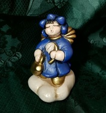 THUN ® 1992 BOZEN ANGELO SISSI  BLU CON TULIPANOE ANNAFIATOIO GLI ANGELI DI LENE