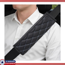 Seat Belt Cushion Cover Pad 2pcs Soft Leather Comfortable Car Seat Belt Protec