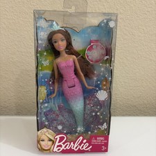 2012 Barbie Fairytale Magic Small Mermaid Bath Play Fun Doll FT KM 8in Brunette