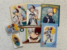 US Seller My Hero Academia Shoto Todoroki Set B: Charm Badge Shikishi Postcard