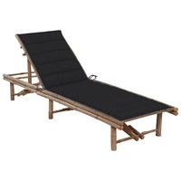 Garten Sonnenliege Aus Bambus Mit Auflage FüR Terrasse Balkon GartenmöBel