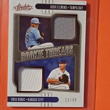 Panini Absolute 2021 Rookie Threads Duals Josh Fleming Kris Bubic #RTD-JF