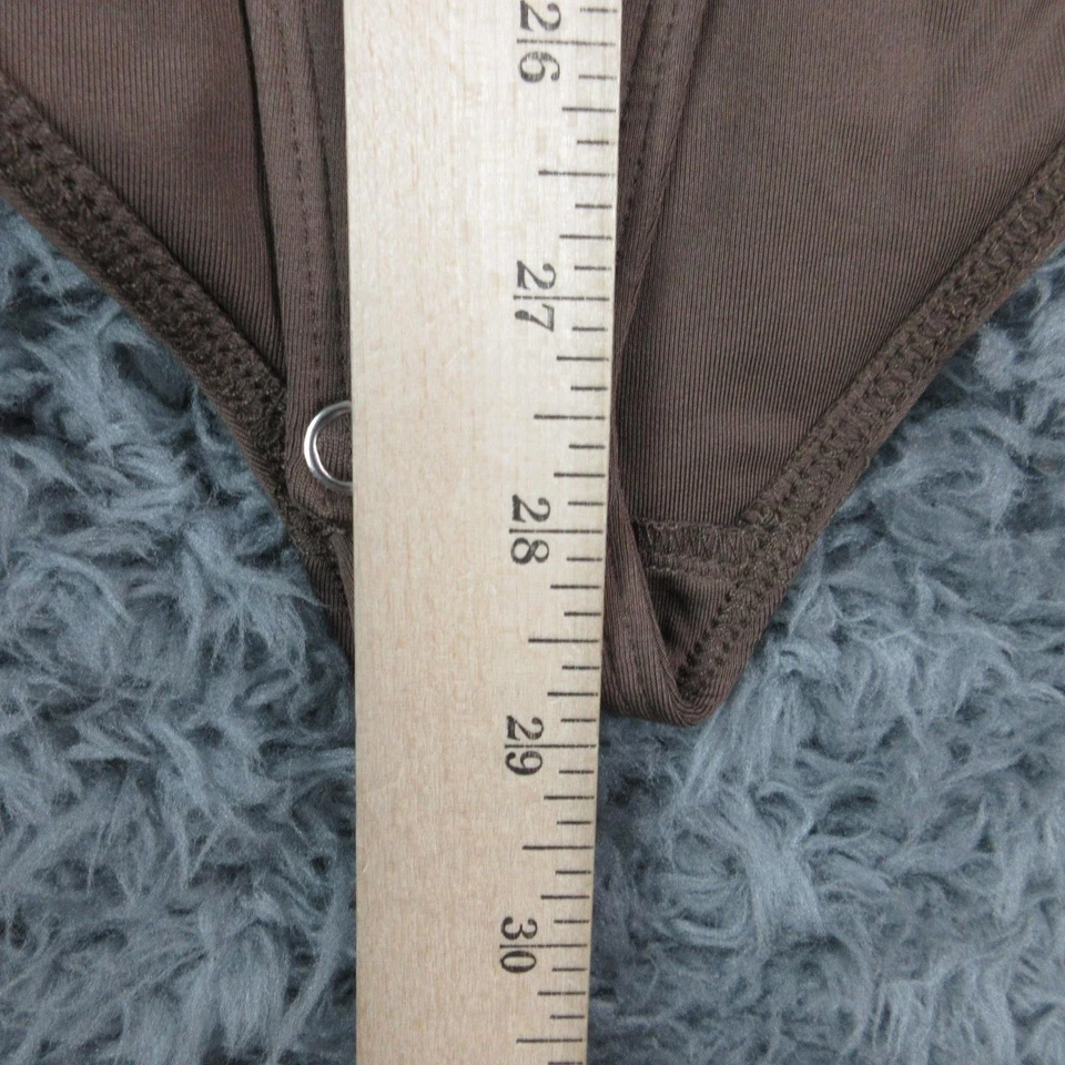 Body Nine Britton para mujer pequeño marrón cuello en V sin mangas elástico básico Foto 4 de 4