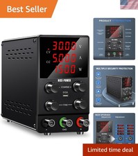 High Precision Adjustable DC Power Supply - 30V 5A with USB Charging Port