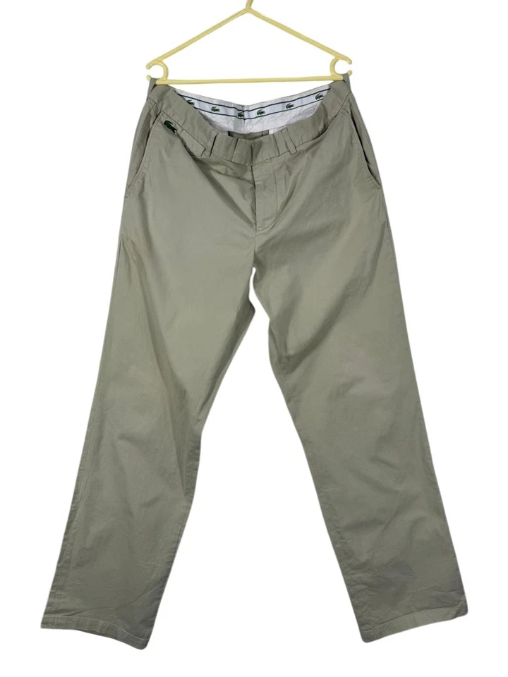 Pantalon décontracté Lacoste W34 L41 kaki pour homme avec 31 entrejambes - Photo 1/4