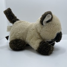 Dakin Siamese Himalayan Kitty Kitten Cat Plush Vtg Gray Small 5" Working Sound