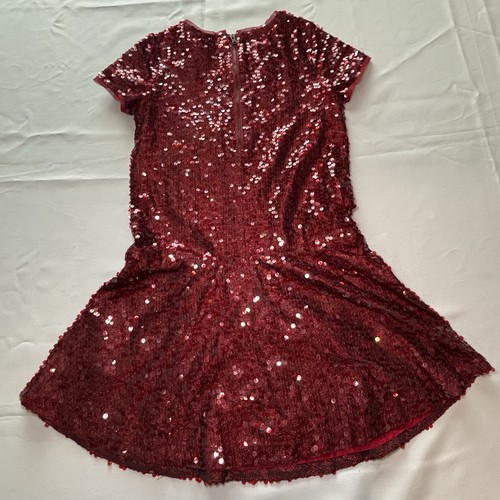 Gap Kids Girls Red Sequin Dress Size L 10 Regular - Picture 3 of 4