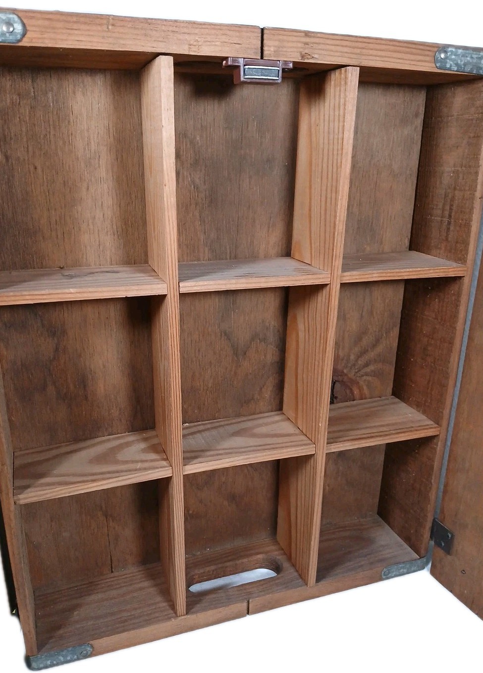 Vintage Drink Pepsi Cola All Wood Cassette Case Hanging Display Shelf Cabinet 