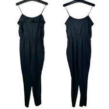 Topshop Black Sleeveless Ruffle Playsuit Jumpsuit 8