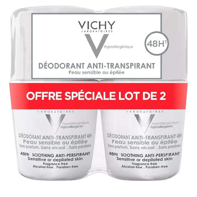 #ad Vichy 48H Soothing Anti Perspirant Roll On Deodorant Sensitive Skin 2 Pack 2×5 $36.00