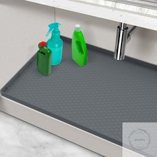Under Sink Mat 28" x 22", Silicone Under Kitchen Sink Mat, Waterproof Under Sink