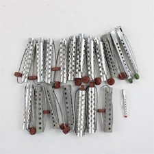Lot of 19 Vintage Hollywood Aluminum Hair Curlers Assorted Sizes