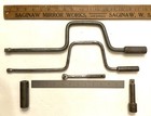 3 VINTAGE CRAFTSMAN SOCKET DRIVERS ca.1940: 1/2, 3/8, 1/4".  NEW BRITAIN MACHINE — photo 2
