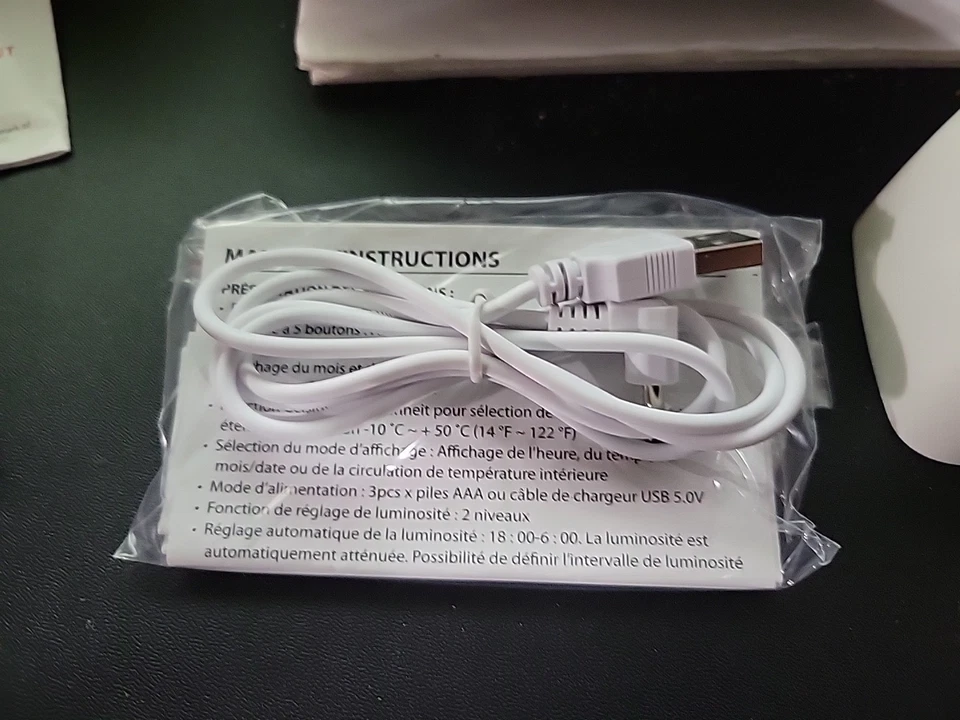 Infinity Instruments Digital Alarm Clock, 2 3/4" x 4 1/4" (20218wh) - Image 3 of 4