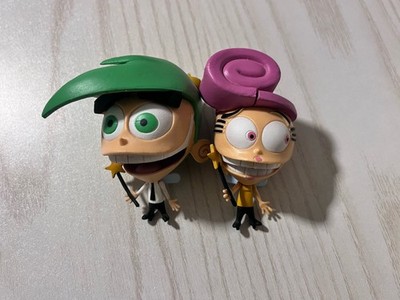 Jazwares Nicktoons The Fairly Odd Parents Cosmo & Wanda Figures Loose / No Stand