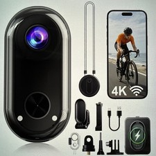 4K Waterproof Mini Action Camera, 64GB Wifi POV Video Wearable Body Camera