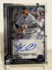 2025 Topps Chrome - Rookie ON CARD Autographs Jeff Criswell MLB Rockies. rookie card picture