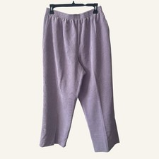 Alfred Dunner Womens Corduroy Pants Color Lavender Vintage Sz 14 NWOT Pull On