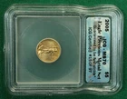 2005 1/10 ounce Gold Eagle from Precious Metals Set graded ICG MS70