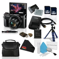 Canon PowerShot G7 X Mark II w/Accessories Bundle- Digital Camera w/1 Inch CMOS