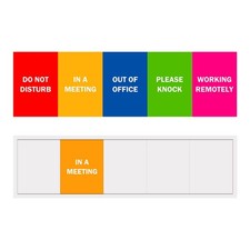 Office Door Sign,Do Not Disturb/Please Knock/Out of Small Signage, Silver