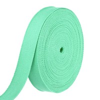 Baumwollband 1.3 Zoll 15.3 Yard Polyester Baumwollband Riemen HellgrüN