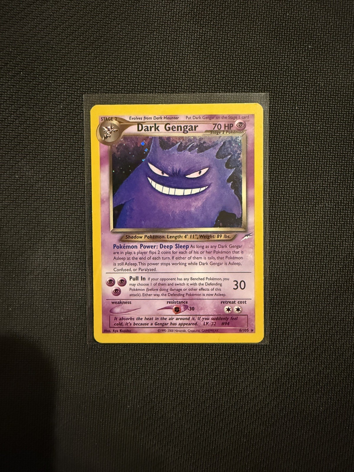 Pokémon Vintage Dark Gengar 6/105 Neo Destiny Holo LP