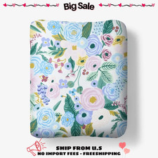 Rifle Paper Co Garden Party Cotton Percale Fitted Sheet Lilac King