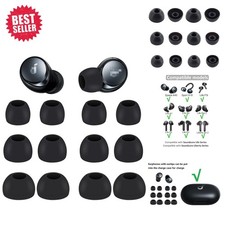 Silicone Ear Tips for Soundcore: 6 Pairs S/M/L - Noise Reducing Comfort