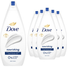 6x 720 ml DOVE Nourishing Moisturising Body Wash Shower Gel 0% Sulfate SLES 5.78 per litre