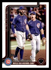 2025 Topps Update #US309 Matt Shaw/Dansby Swanson Chicago Cubs