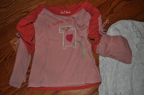 Girls Lot of 2 Girls White Sweater & Fox Girls Long Sleeve Shirt Size 8-10 NICE - Picture 2 of 3