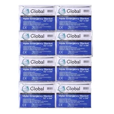 8 Pack Emergency Solar Blanket Survival Safety Insulating Mylar Thermal Heat-8