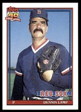 1991 Topps Dennis Lamp Boston Red Sox #14